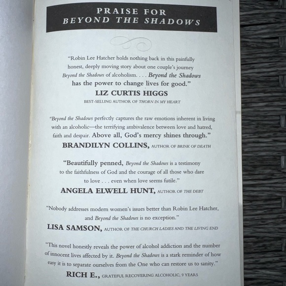 “Beyond the Shadows" Book by Robin Lee Hatcher - Picture 4 of 4